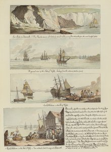Il tour di Rowlandson in una carrozza postale, 1782 (cromolitografia)