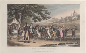 Felicità rurale a Caverac, dal Journal of Sentimental Travels in the Southern Provinces..., 1821 da Thomas Rowlandson
