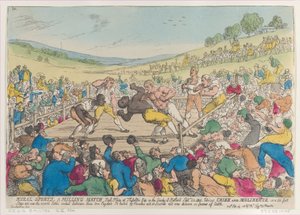 Sport rurali, un incontro di boxe, 29 settembre 1811 da Thomas Rowlandson