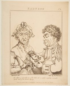Tristezza Le Brun travestito, o caricature delle passioni da Thomas Rowlandson