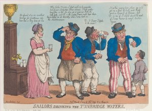 Marinai che bevono le acque di Tunbridge, 1 marzo 1815 da Thomas Rowlandson