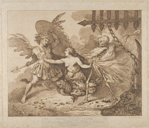 Satana, Peccato e Morte Paradise Lost, Libro il 2°, dopo il 1790 da Thomas Rowlandson