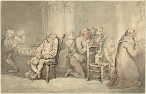 Scena in una chiesa francese da Thomas Rowlandson
