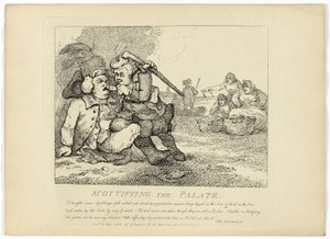 Scottificare il palato, da Il giro delle Ebridi di Boswell da Thomas Rowlandson