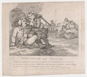 Scottifying the Palate Picturesque Beauties of Boswell, Parte Prima, 30 maggio 1786 da Thomas Rowlandson