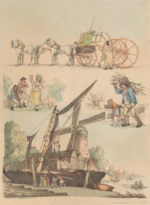 Serie di sedici: Contorni di figure e paesaggi da Thomas Rowlandson