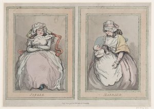 Single and Married, 1 dicembre 1791 da Thomas Rowlandson