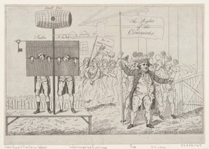 Sir Cecil Wray alla gogna da Thomas Rowlandson