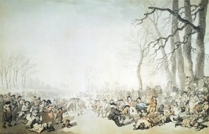 Pattinatori sul Serpentine, Città di Westminster, Londra da Thomas Rowlandson