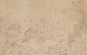 Schizzato al Cockpit, Nottingham da Thomas Rowlandson