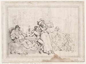 La sala degli sportivi, ovvero I cacciatori di volpi a riposo da Thomas Rowlandson
