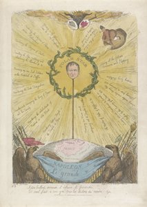 Vignetta che raffigura Napoleone come la stella polare, 1813 da Thomas Rowlandson