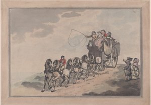 Diligenza e sei cavalli, 1786-93 da Thomas Rowlandson