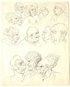 Studi di teste grottesche da Thomas Rowlandson