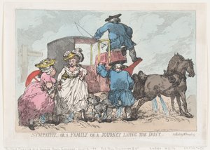 Simpatia, o Una Famiglia in Viaggio che Bagna la Polvere da Thomas Rowlandson
