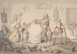 La bottega del barbiere da Thomas Rowlandson