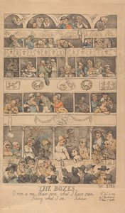 The Boxes: Oh, povero me, aver visto ciò che ho visto, vedendo ciò che vedo. da Thomas Rowlandson