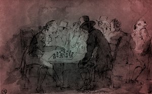 I giocatori di scacchi da Thomas Rowlandson