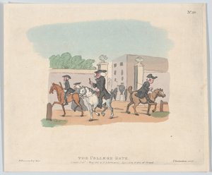 Il cancello del college da Thomas Rowlandson
