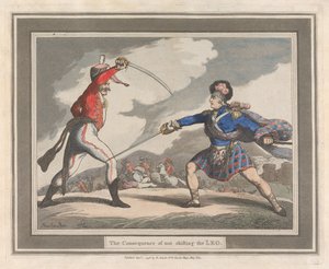 Le conseguenze del mancato spostamento della gamba da Thomas Rowlandson