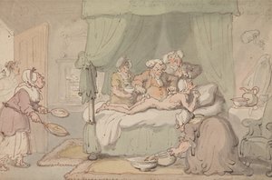 «Il dottore presenta contusioni così gravi che si ritiene necessario ricorrere alla coppettazione» da Thomas Rowlandson