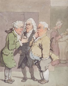 La consultazione del dottore, 1815-1820 (penna e inchiostro e acquerello su grafite su carta) da Thomas Rowlandson