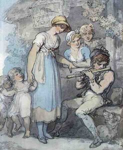 Il Suonatore di Flauto da Thomas Rowlandson