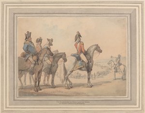 Le Guardie in Marcia per la Campagna del Duca di York in Francia da Thomas Rowlandson