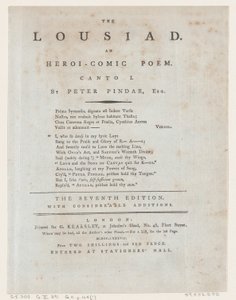 La Lousiad, Pagina del titolo da Thomas Rowlandson