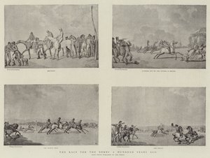 La Corsa per il Derby Cento Anni fa da Thomas Rowlandson