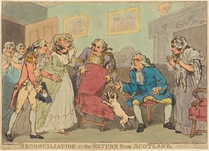 La riconciliazione, ovvero Il ritorno dalla Scozia da Thomas Rowlandson