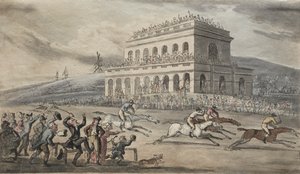 Il reverendo Dr. Syntax perde i suoi soldi alla corsa a York da Thomas Rowlandson