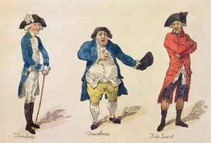 I candidati rivali, frontespizio nel libro History of the Westminster Election.. di Lovers of Truth and Justice, Londra, 1784 da Thomas Rowlandson