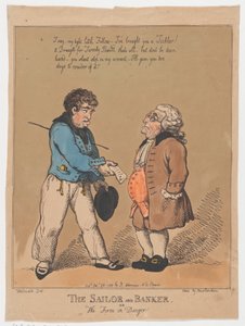 Il marinaio e il banchiere, o la ditta in pericolo, 28 ottobre 1799 da Thomas Rowlandson