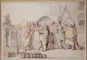 La vendita delle bellezze inglesi nelle Indie Orientali, c.1810 da Thomas Rowlandson