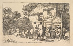 Le Tre Ferri di Cavallo, una locanda lungo la strada, 18 dicembre 1787 da Thomas Rowlandson