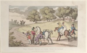 La famiglia del vicario sulla strada per la chiesa, da Il vicario di Wakefield, 1 maggio 1817 da Thomas Rowlandson