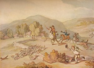 La caccia al villaggio, c1800, 1922 da Thomas Rowlandson