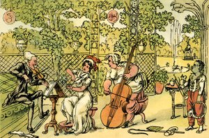 Il trio del giardino da Thomas Rowlandson