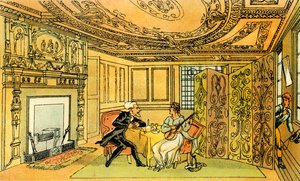 La visita del dottor Syntax alla vedova Hopeful da Thomas Rowlandson