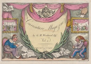 Pagina del Titolo, La Rivista di Caricature di G. M. Woodward, Vol. 4, 1809 da Thomas Rowlandson
