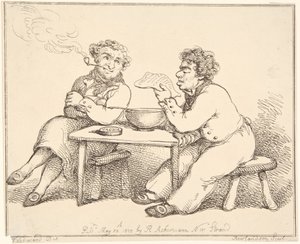 Due uomini a tavola da Thomas Rowlandson