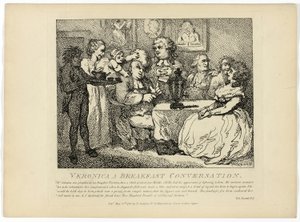 Veronica Una conversazione a colazione, da Il giro delle Ebridi di Boswell da Thomas Rowlandson