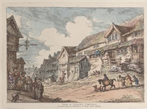 Veduta di Liskard, Cornovaglia, da Vedute in Cornovaglia, 12 aprile 1812 da Thomas Rowlandson