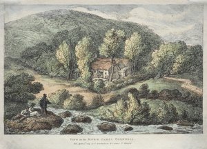 Vedute in Cornovaglia: veduta sul fiume Camel, Cornovaglia da Thomas Rowlandson