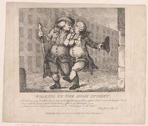 Camminando su High Street, Edimburgo Bellezze pittoresche di Boswell, Parte F... da Thomas Rowlandson
