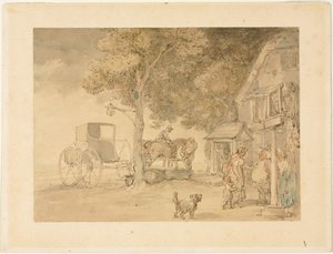 Abbeverare i cavalli da Thomas Rowlandson