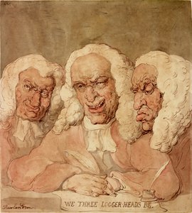 Noi tre teste di legno da Thomas Rowlandson