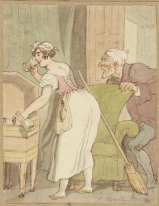 Donna sorpresa a rubare un drink da Thomas Rowlandson