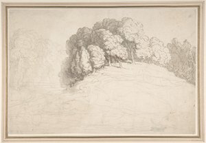 Collina boscosa con cervi da Thomas Rowlandson